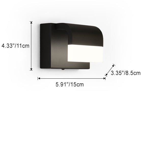 Minimalist Rectangle Iron Aluminum PS LED Wall Sconce Lamp