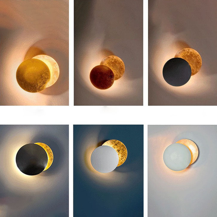 Modern Simplicity Alloy Round LED Wall Sconce Lamp
