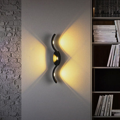 Creative Wave Curve Acrylic Aluminum LED Wall Sconce Lamp