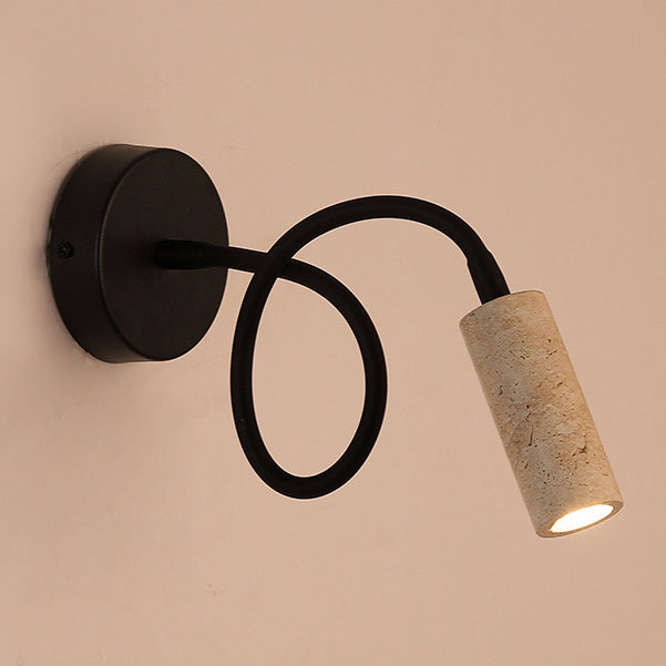 Japanese Travertine 1-Light Adjustable Wall Sconce Lamp
