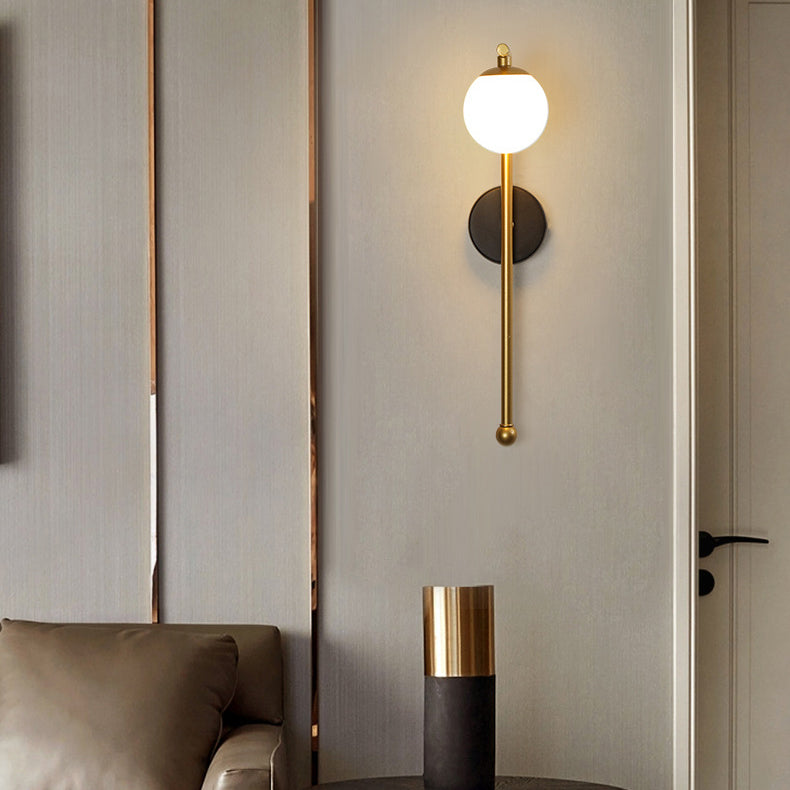 Acrylic Shade Iron Aluminum 1-Light Wall Sconce Lamp