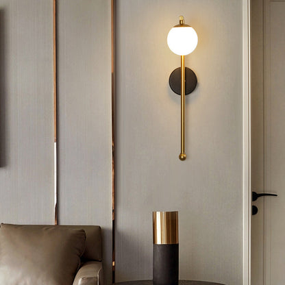 Acrylic Shade Iron Aluminum 1-Light Wall Sconce Lamp