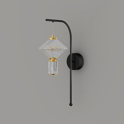 Iron Aluminum Acrylic Rhombic Column LED Wall Sconce Lamp