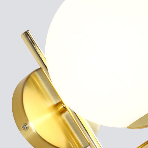 Nordic Metal Glass Ball 1-Light Wall Sconce Lamp