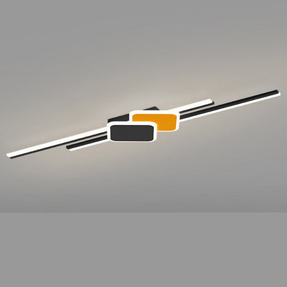 Long Rhombus Iron Aluminum Acrylic LED Wall Sconce Lamp