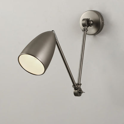Industrial Swingable Cone Metal 1-Light Wall Sconce Lamp