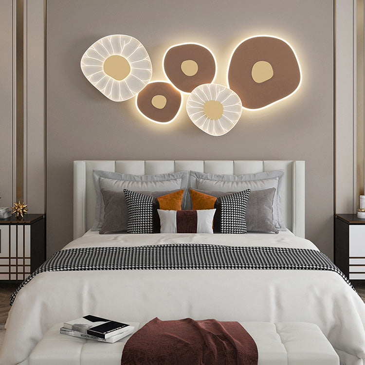 Luxury Lotus Leaf Design Iron Acrylic LED Wall Sconce Lamp
