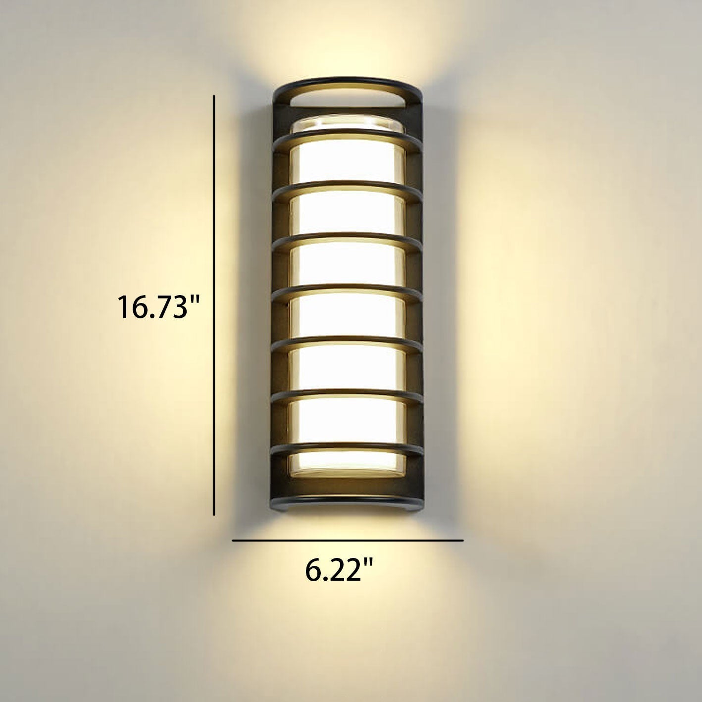 Outdoor Column Waterproof LED Garden Wall Sconce Lamp