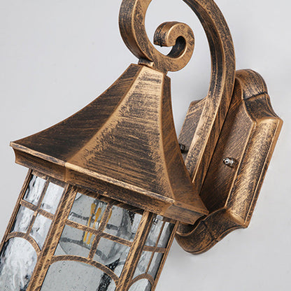 Waterproof Glass Conical Prism 1-Light Wall Sconce Lamp