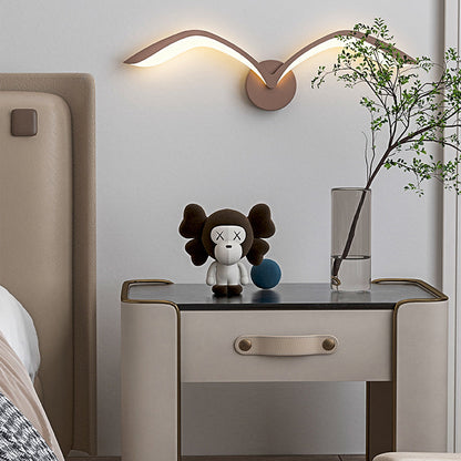 Minimalist Iron Acrylic Gull Arch LED Wall Sconce Lamp