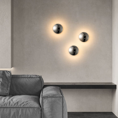 Spherical Electroplated Aluminum LED Wall Sconce Lamp