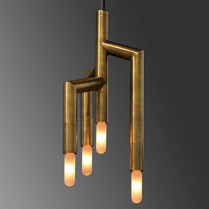Industrial Copper Strip Pendant 4-Light Wall Sconce Lamp