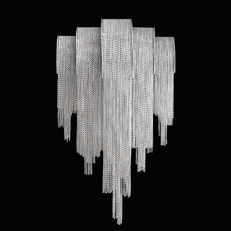 Iron Aluminum Tassel Chain 2/4 Light Wall Sconce Lamp