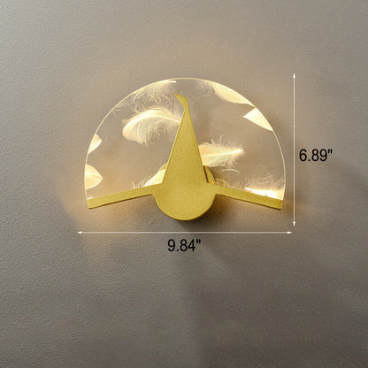 Light Feather Effect Acrylic Geometric LED Wall Sconce Lamp