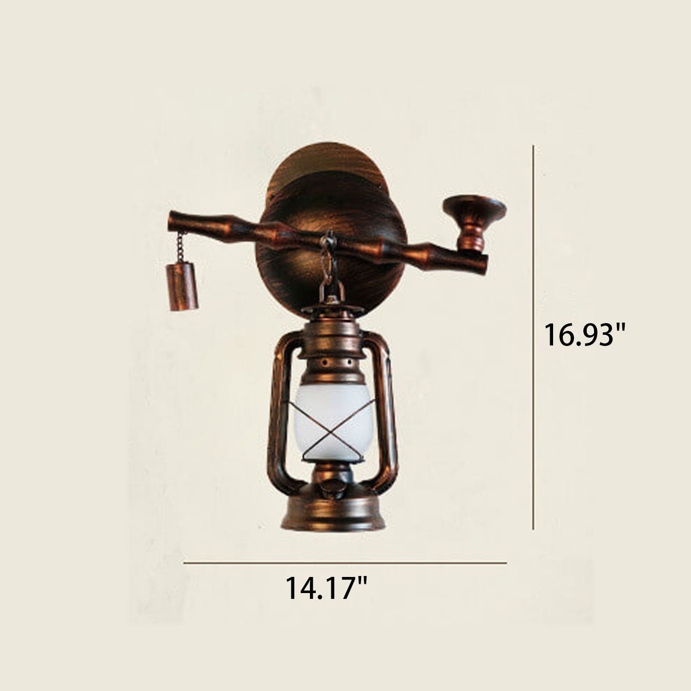 Vintage Pipe Kerosene Iron Antique Wall Sconce Lamp