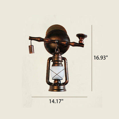 Vintage Pipe Kerosene Iron Antique Wall Sconce Lamp