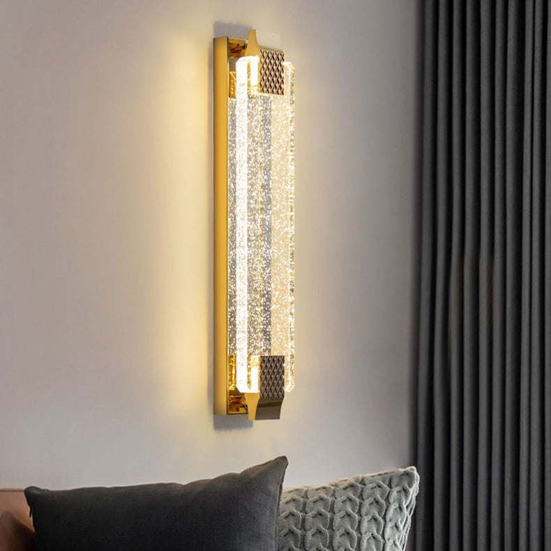 Dazzling Crystal Shade Stainless Steel LED Wall Sconce Lamp