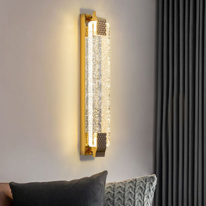 Dazzling Crystal Shade Stainless Steel LED Wall Sconce Lamp
