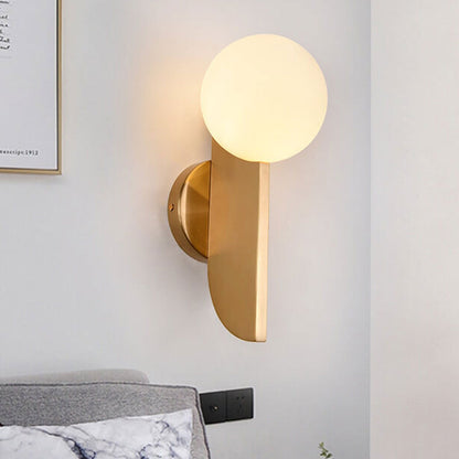Nordic Simple Ball Lamp Shade 1-Light Wall Sconce Lamp