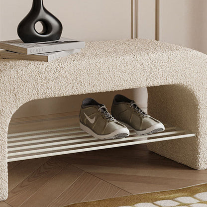 Modern Fabric Iron Bench