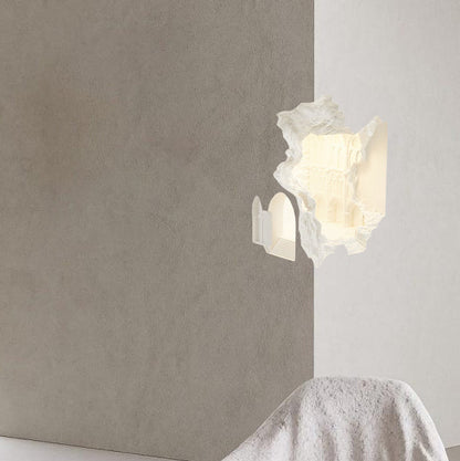 Rectangular Plaster Recessed 1-Light Wall Sconce Lamp