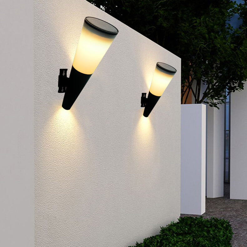 Solar Horn Design LED Outdoor Decoration Wall Sconce Lamp