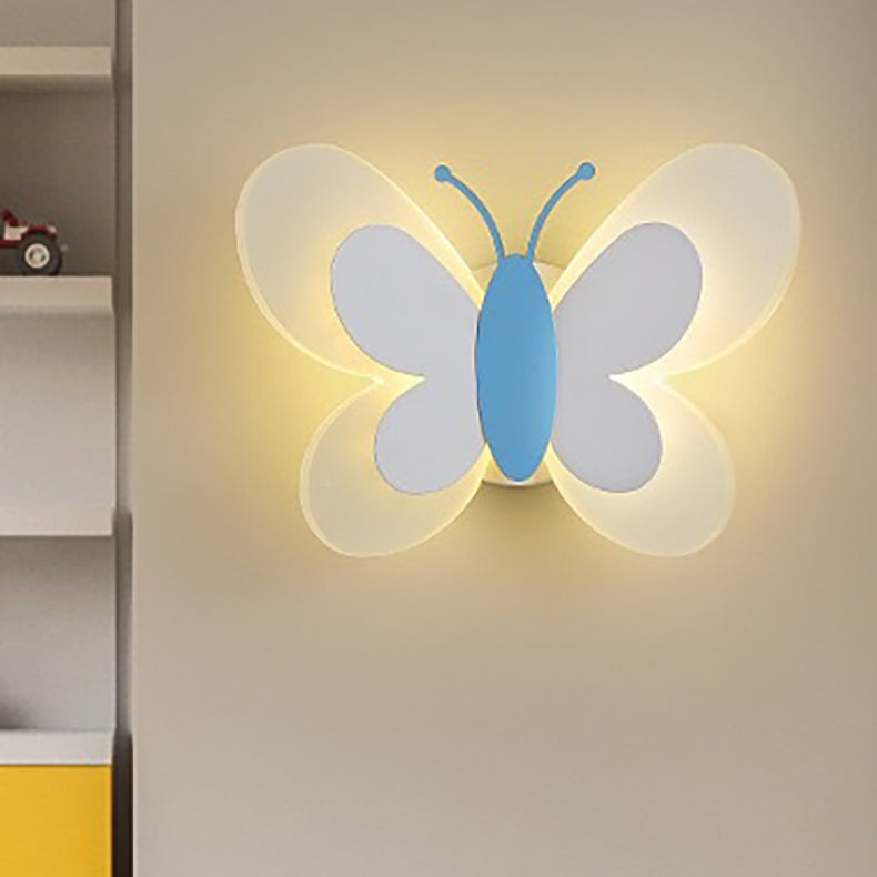 Creative Acrylic Butterfly Design Iron LED Wall Sconce Lamp