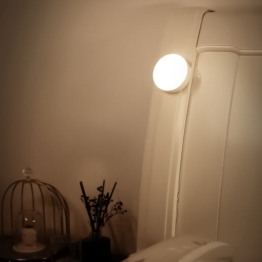 Minimalist Round ABS Rechargeable Sensor Wall Sconce Lamp