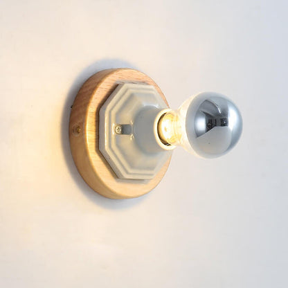 Iron Ceramic Base Ambient Light 1-Light Wall Sconce Lamp