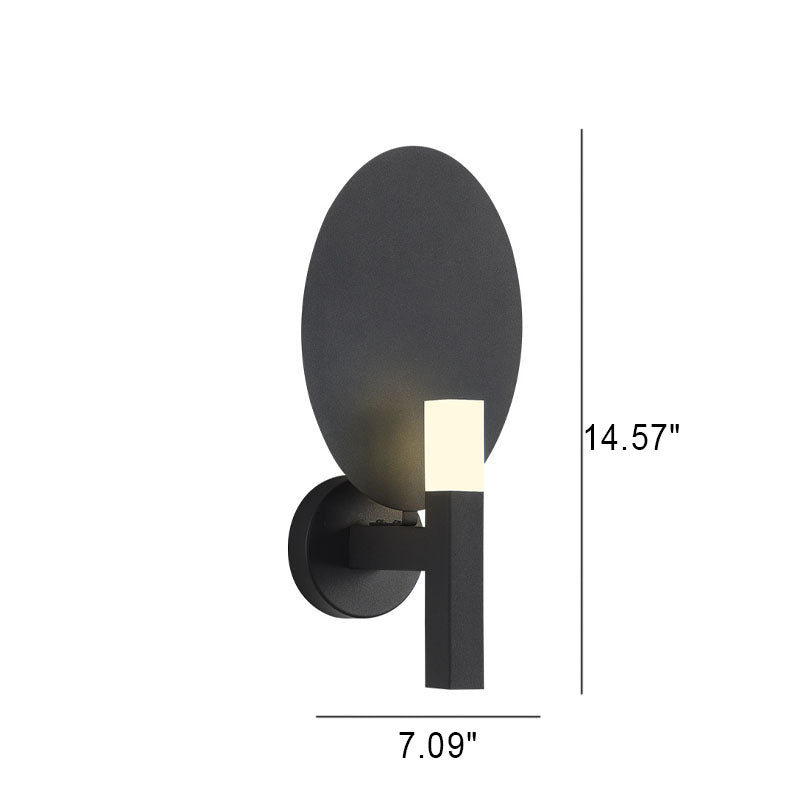 Light Color Oval Hardware Acrylic LED Wall Sconce Lamp