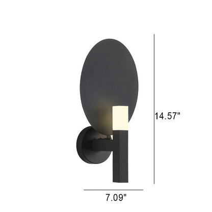 Light Color Oval Hardware Acrylic LED Wall Sconce Lamp