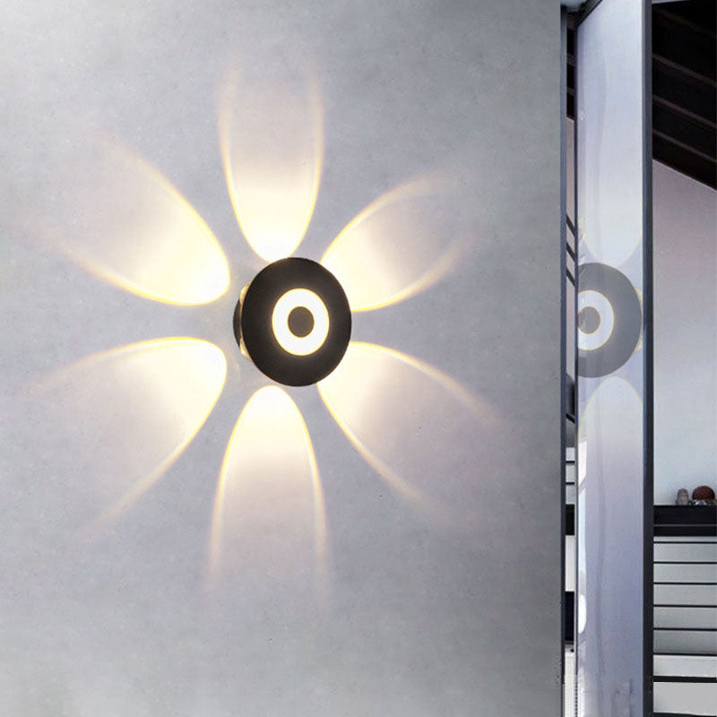 Scandinavian Aluminum Round Shade LED Wall Sconce Lamp