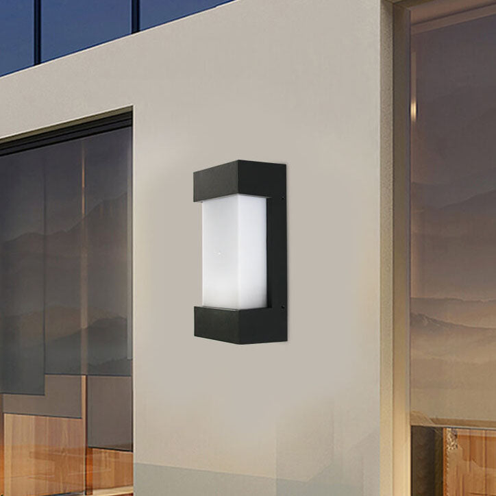Square Acrylic Outdoor Waterproof LED Wall Sconce Lamp