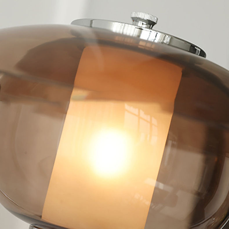 Scandinavian Oval Hardware Glass 1-Light Wall Sconce Lamp