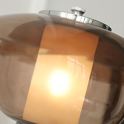 Scandinavian Oval Hardware Glass 1-Light Wall Sconce Lamp