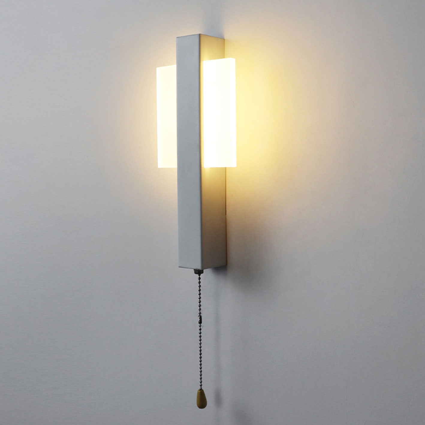 Wrought Iron Acrylic Pull Wire Switch LED Wall Sconce Lamp