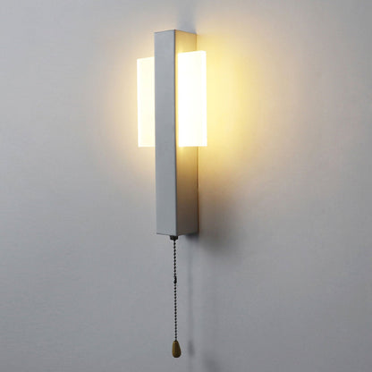 Wrought Iron Acrylic Pull Wire Switch LED Wall Sconce Lamp