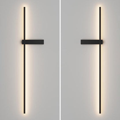 Straight Line Silicone Copper LED Wall Sconce Lamp