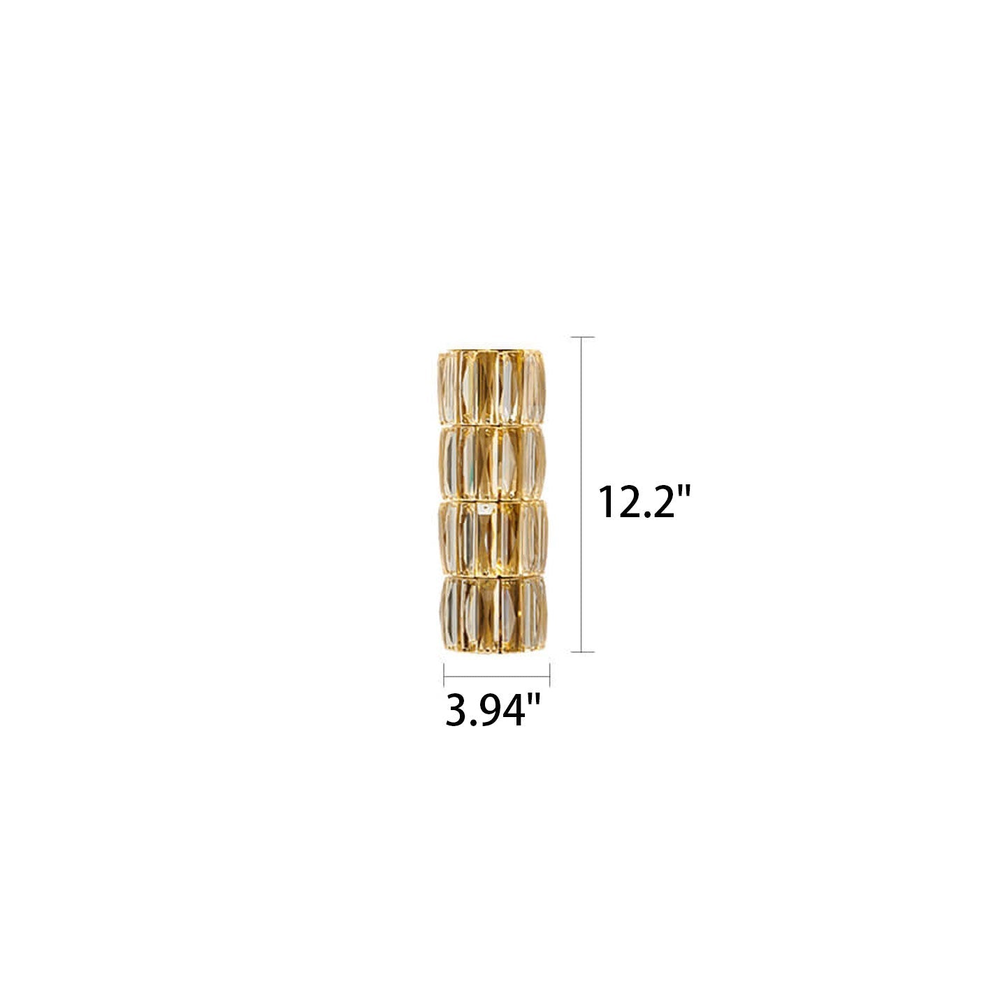 French Light Crystal Column 4/6/8-Light Wall Sconce Lamp