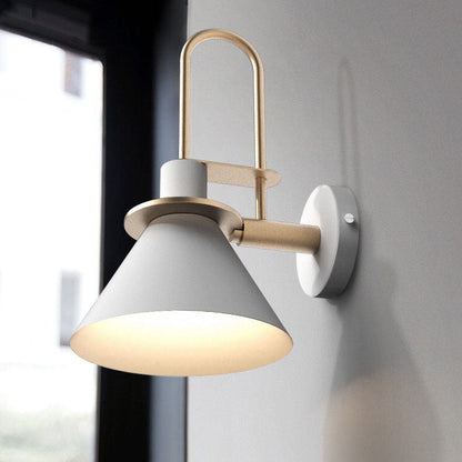 Scandinavian Macaron Horn Iron 1-Light Wall Sconce Lamp
