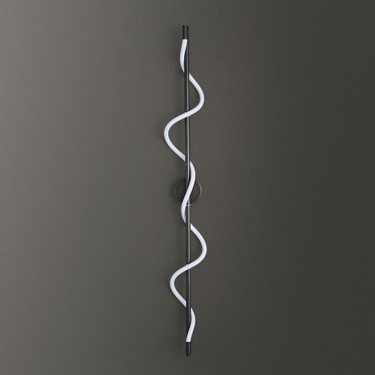 Copper-Plated Curve Long Bar Copper LED Wall Sconce Lamp
