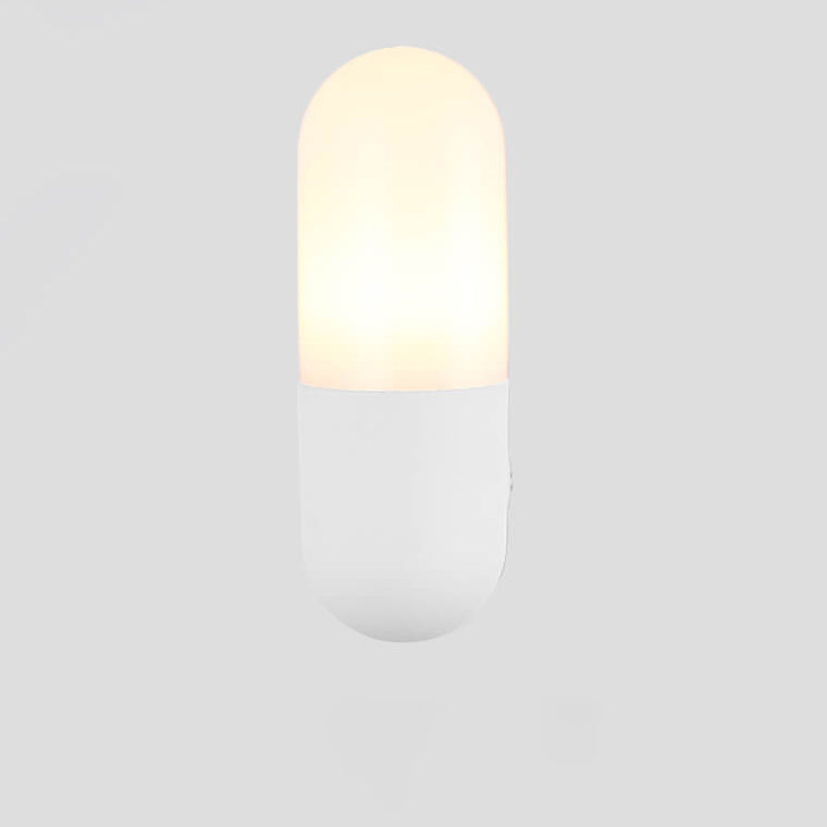 Round Column Aluminum Acrylic 1-Light Wall Sconce Lamp