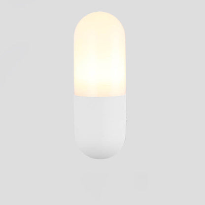 Round Column Aluminum Acrylic 1-Light Wall Sconce Lamp