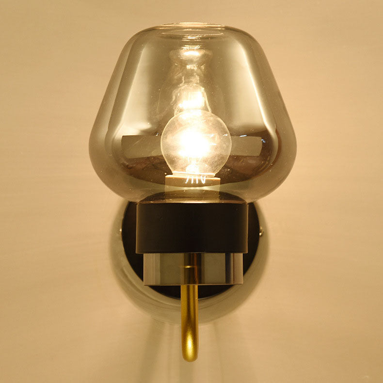 Scandinavian Iron Glass Cup Design 1-Light Wall Sconce Lamp