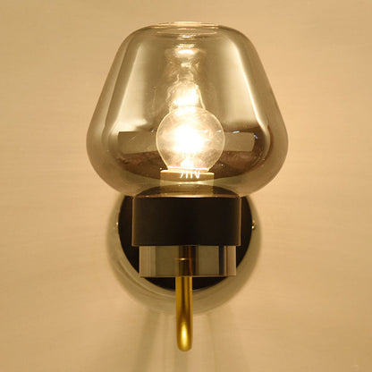 Scandinavian Iron Glass Cup Design 1-Light Wall Sconce Lamp