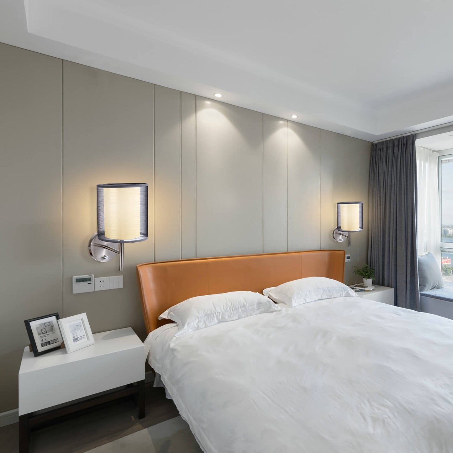 Minimalist Cylinder Iron Gauze 1-Light Wall Sconce Lamp