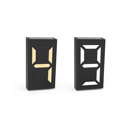 Solar Digital RGB LED Outdoor Decoration Wall Sconce Lamp