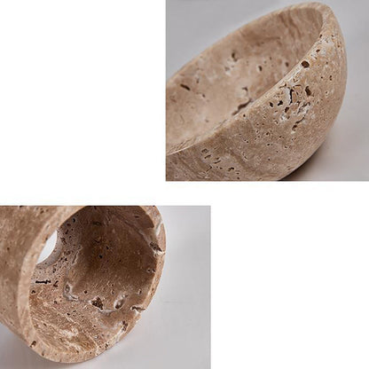 Japanese Travertine Corrugated Square LED Wall Sconce Lamp
