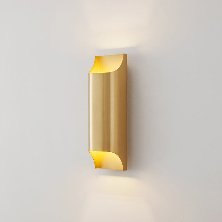 Simplicity Full Copper Column 2-Light Wall Sconce Lamp