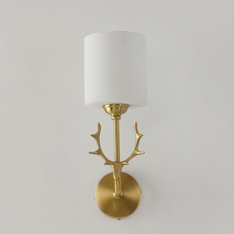 Scandinavian Antler Copper 1-Light Wall Sconce Lamp